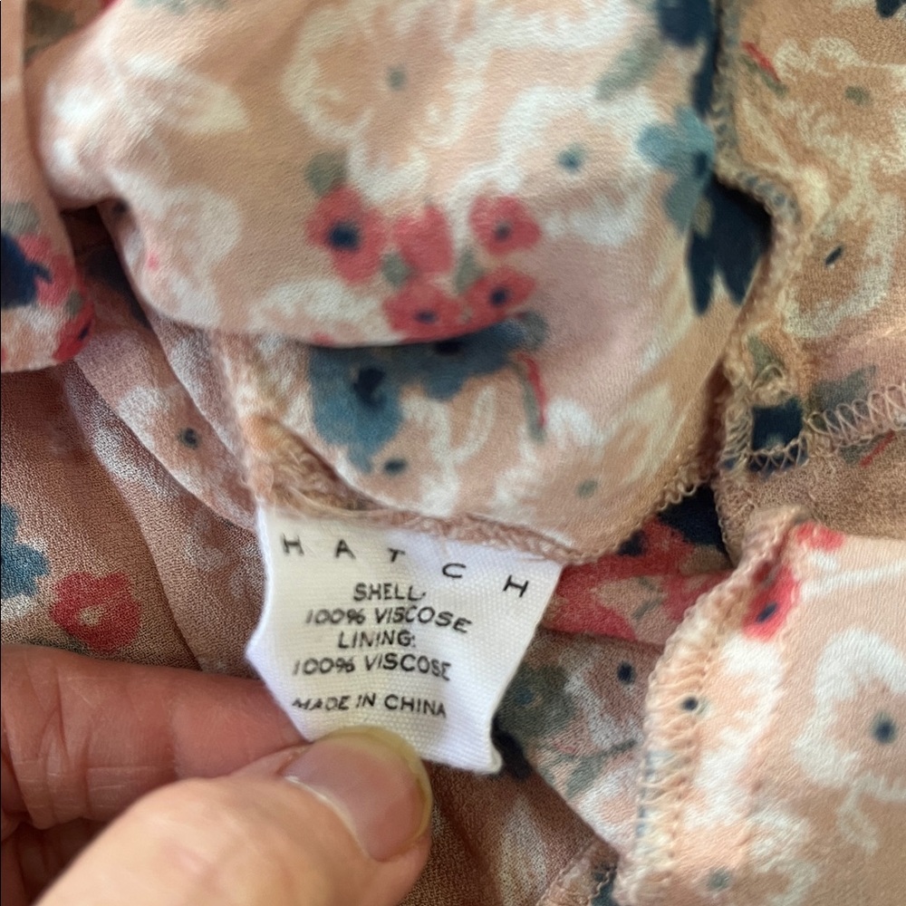 🌺 Hatch The Cosette Spring Bloom Floral Dress Size 2 Maternity Ruched Medium - Picture 8 of 11